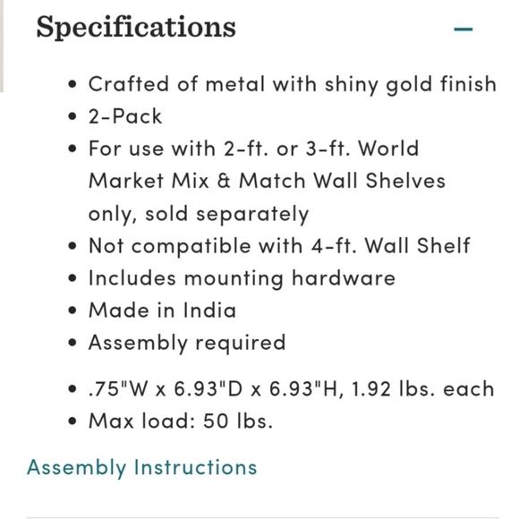 Cost Plus World Market Kitchen Nib World Market Brushed Gold Metal